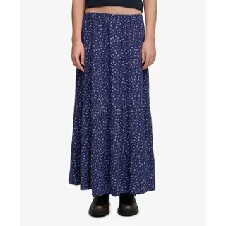 Superdry für Damen. W7210425A Maxi-Stufenrock marineblau (S), Lässig, Viskose
