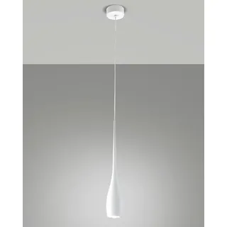 FABAS LED-Pendelleuchte Coco Metall Weiß