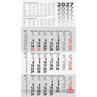 Glocken 3-Monatskalender 3-farbig 2027