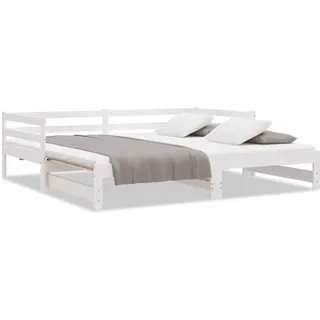 vidaXL Tagesbett Ausziehbar 90 x 200 cm weiß