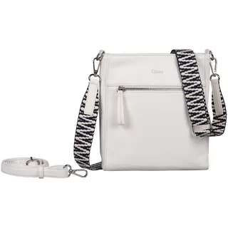 Umhängetasche GABOR "Silena" Gr. B/H/T: 25 cm x 24 cm x 4,5 cm, weiß Damen Taschen Handtaschen hochwertig gewebte Gurtband und ein filigranes Logo