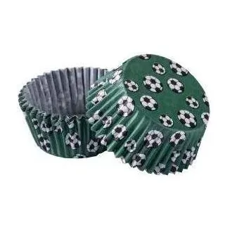 4x Zenker Papier-Muffinf. Fussball 50er P, Backform, Mehrfarbig