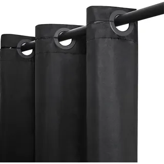 LikeKa Duschvorhangstange Duschstange schwarz,Gardinenstange ohne Bohren Klemmstange 250 cm