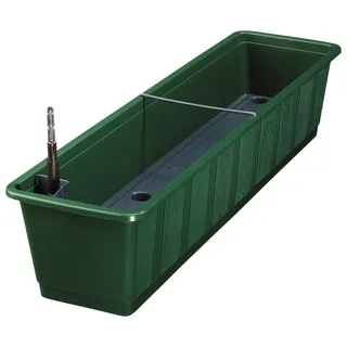 geli Blumenkasten AQUA Green Plus incl. Bewässerung und Wasserstandsanzeiger, Farben:dunkelgrün 11;Länge:80 cm