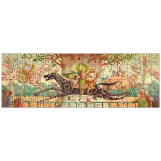 DJECO Puzzle Wonderful Ride - 100 Teile Gallery Puzzle für Kinder, 100 Puzzleteile, Gallery Puzzle bunt