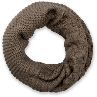 Stylebreaker Strick Loop mit Mustermix", Damen, grau (taupe), Obermaterial: 100% Viskose CV., Modisch, Modetücher