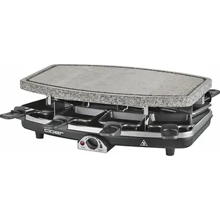 Cloer Raclettegrill Naturstein 6430, Racletteofen, Schwarz