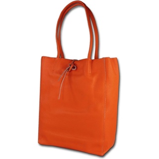 Toscanto Shopper Toscanto Shopper, Schultertasche (Schultertasche, Schultertasche), Damen Tasche Echtes Leder orange, Made-In Italy orange