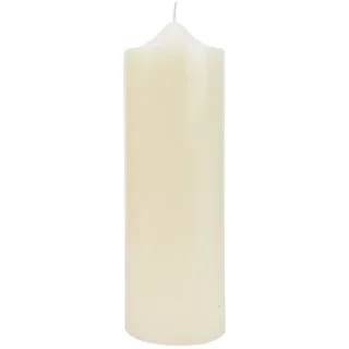 Kirchenkerze Ivory Elfenbeinfarben mit 240 Stunden Brenndauer Ø 10 x 30 cm