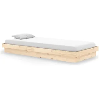 vidaXL Massivholzbett 90 x 200 cm Brown