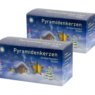 Ebersbacher Kerzenfabrik GmbH EWA raumbox Kerzen PYRAMIDENKERZEN Natur für Advents- & Weihnachtspyramiden | 100 Stück
