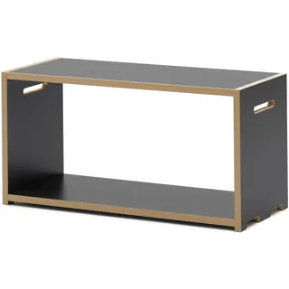 Tojo Hochstapler | modulares Regalsystem Verschiedene Module für Wandregal/Bücherregal/CD Regal | MDF Regal (anthrazit, Grundmodul)