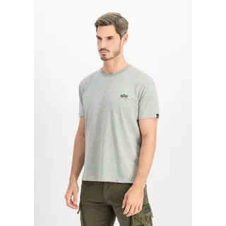 Alpha Industries Basic Small Logo Kurzarm-T-Shirt Grey Heather 2XL