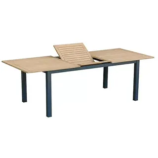 Sunfun Carina Gartentisch  (L x B x H: 180 x 100 x 75 cm, Akazie, Stahl, Teakbraun, Ausziehbar)