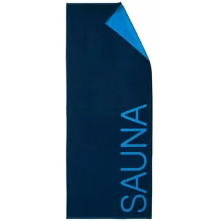 Dyckhoff Doubleface Sauna Liegetuch 80 x 200 cm blau