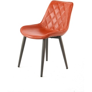 Stuhl-Set, Braun, Metall, Textil, 51x80x60 cm, abwischbar, Esszimmer, Stühle, Esszimmerstühle