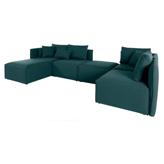 OTTO home Wohnlandschaft Baumwolle 5 Teile Blau