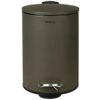 blomus Mülleimer -TUBO- Treteimer: Smart-Close-System, hochwertig und stilvoll, 3 Liter, Hochwertig, Pulverbeschichtet, Kompakt, Smart-Close, Inneneimer braun