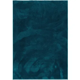Pergamon Hochflor Teppich 120 x 160 cm Blau/Petrol