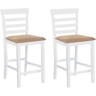 vidaXL Barhocker 2 Stk.  Weiß