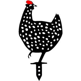 Virtcooy Gartenpfahl für Hühner aus Metall,Einzigartiges Huhn-Silhouette-Dekor - Tiergarten-Rasendekorationen, um Vögel, Kaninchen und Eichhörnchen für Yards zu vermeiden