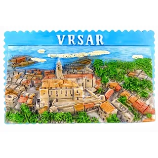 Vrsar Kroatien Kühlschrankmagnet, Touristen-Souvenir, Heimdekoration, Kühlschrank, kreativ, handbemalt, Handwerk