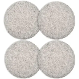 Intirilife Sitzkissen Set aus Filz 31,5 x 2,5 cm Grau